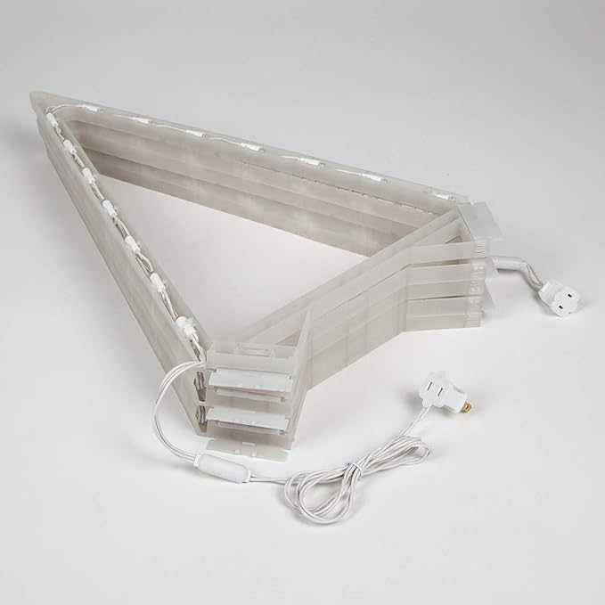 Kringle Traditions 48-Light LED Outdoor Star Decor, Folding Cool White Christmas Star