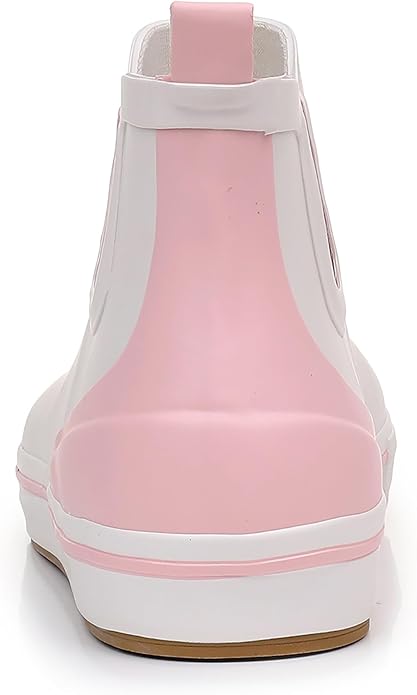 WTW Womens Rain Boots Deck Boots for Men - Lightweight Waterproof Rubber Fishing Rain Shoes with High Traction for Gardening Camping