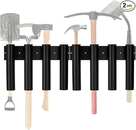 8-Hole Truck Bed Shovel Mount Holder Trailer Landscape Hand Tool Rack Organizer for Trimmer Rake Lawn Tool Utility UTV Accessories