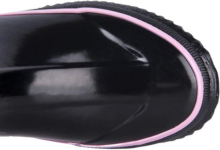 WTW Mid Calf Rain Boots for Women - Waterproof Insulated Neoprene Mud Boots Outdoor Hunting Garden Boots