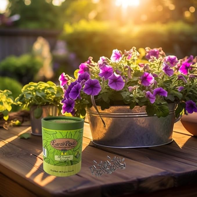 EarthPods® Indoor Plant Food Spikes – 100 Slow-Release Organic Fertilizer Capsules | Mess-Free Nutrition for Houseplants | Made in USA