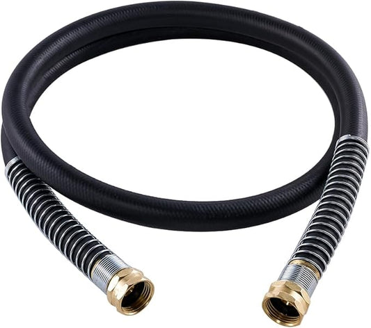 Leader Garden Hose 5ft x 5/8", Heavy Duty Short Water Hose, Female to Female Fittings, Five Layered Braiding for Durability, 1000PSI Burst, 200PSI Working (Black)