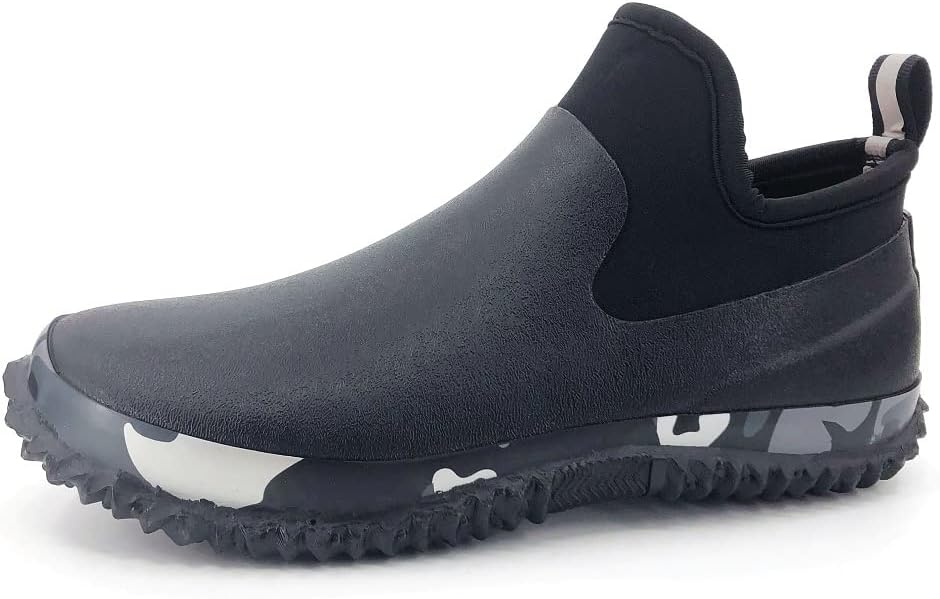 SYLPHID Men's Garden Shoes Women's Rain Shoe Waterproof Neoprene Camp Booties for Camping, Lawn Care, Gardening and Yard Work