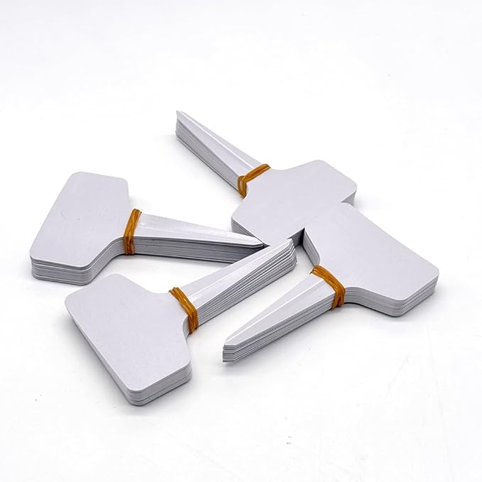 100 Pack Plastic T-Type Plant Labels (NO PENS) Waterproof Garden Marker Plant Markers Outdoor Indoor Herb Garden Labels Plant Tags Nursery Tags