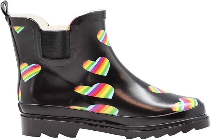 NORTY - Womens Ankle Rain Boots - Ladies Waterproof Winter Spring Garden Boot runs ½ size large