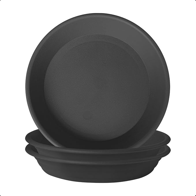 Plastic Plant Saucer Tray 7 inch, 3 Pack Singe Size, Thick 6 8 10 12 inch Plant Trays for Pots Indoors, Planter Base Water Drainage Drip Drain Pan Potted Plant Bottom Dish Plate Outdoors