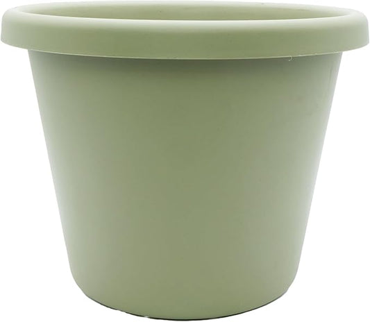 The HC Companies Classic Round Plastic Plant Pot w/Rolled Rim - Lightweight & UV Resistant Flower Pot for Herbs & More - Outdoor & Indoor Plant Pots w/Drainage (15.5 inch Seafoam, Pack of 1)