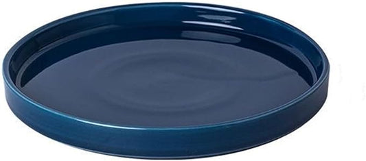 Blue Ceramic Pot Saucer - Drainage Tray for Indoor and Outdoor Flower Plant Pots and Planters, 12 Inch