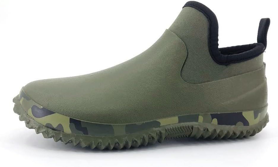 SYLPHID Men's Garden Shoes Women's Rain Shoe Waterproof Neoprene Camp Booties for Camping, Lawn Care, Gardening and Yard Work