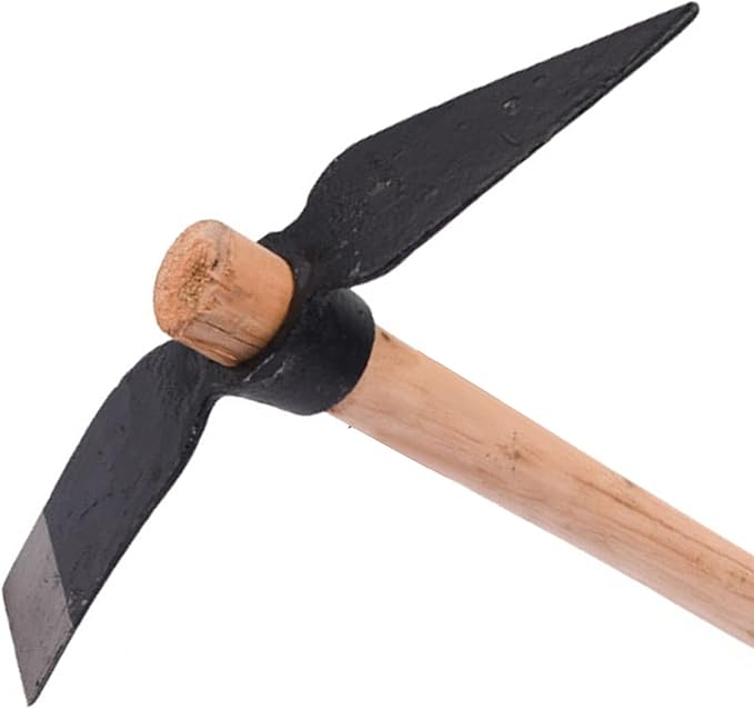 Pick Mattock Hoe, Garden Heavy Duty Axe Hand Multipurpose Picks Tool Forged Weeding for Gardening Loosening Soil Camping Digging Seeding Turnin Ng Tools