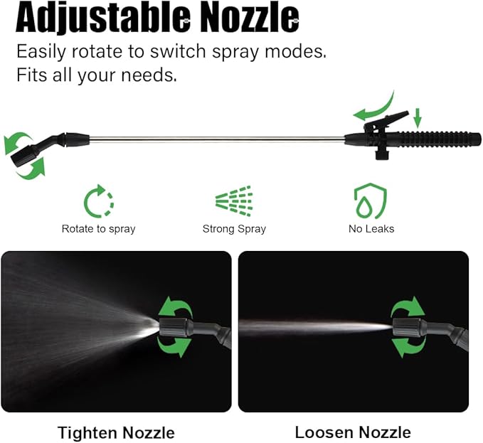 BTPLASTIK 1.32 Gallon Garden Pump Sprayer, 5L Pump Pressure Sprayer Bottle with Adjustable Nozzle, Pressurized Water Spray in Lawn and Garden, Water Sprayer for Plants, Spraying Plants, Weed Sprayer