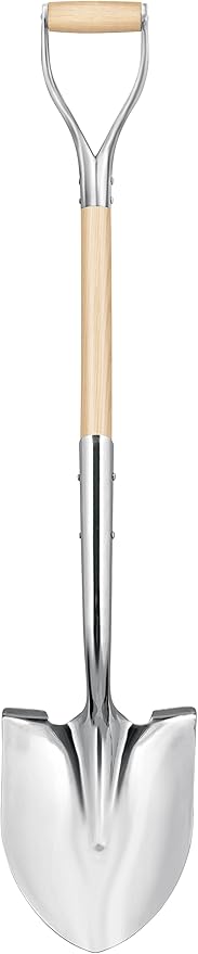 Truper 33127 Tru Pro Polished Chrome Ceremonial Shovel with Steel/Wood D-Handle Perfect for Groundbreaking Ceremonies, 44.5-Inch, 6-Pack