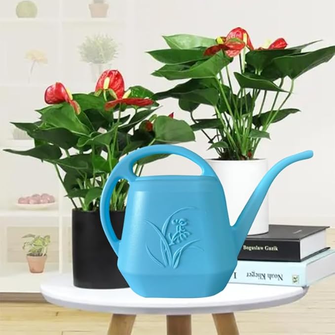 Plant Watering Can - 1 Gallon - Sky Blue - with Long Spout for Indoor and Outdoor Plant Garden
