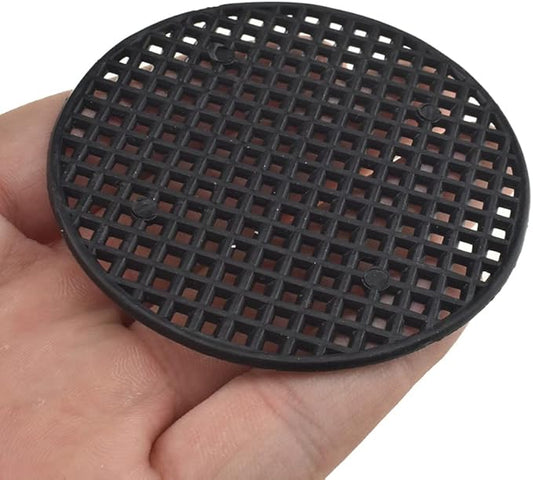 HAHIYO 20PCs 2.95Inch/7.5Cm Black Round PP Plastic Flower Pot Hole Mesh Pad Bottom Grid Mat Bonsai Drainage mesh Hole Screens Gasket Prevent Soil Loss Breathable Gasket Drainage Netting for Bonsai