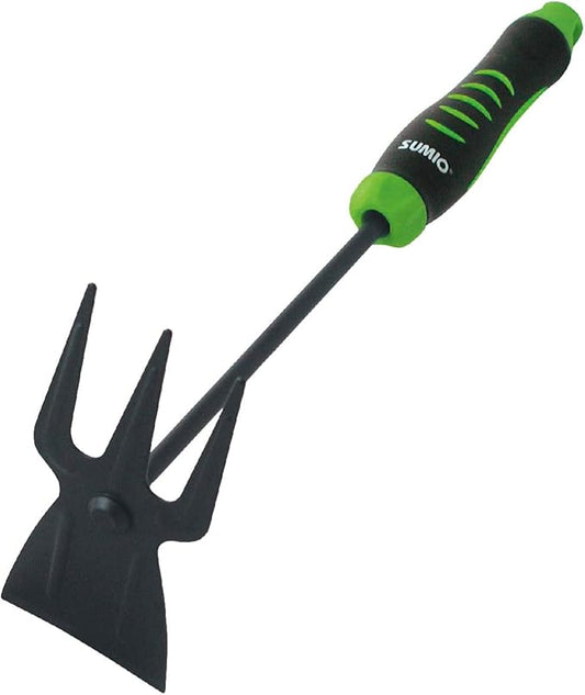SUMIO 13.7" Alloy Steel Hoe and Cultivator - Lightweight Hand Tiller for Weeding, Digging, Loosening Soil, and Cultivation