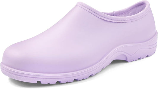 DKSUKO Waterproof Garden Shoe for Women Outdoor Slip-On Rain Boots Short Ankle Work Shoes and Garden Clogs with Comfort Insole