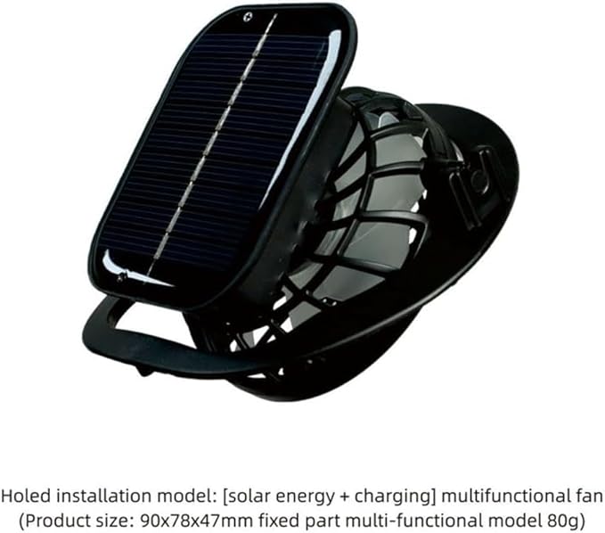 Wide Brim Solar Fan Hat, Wide Brim Solar Fan Outdoor Fishing Hat, Solar Fan Hats for Men-Solar & USB Charging
