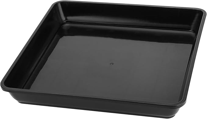 JOIKIT 15 PCS 9 x 9 Inch Square Plant Saucer, Plastic Plant Saucer Drip Tray, Square Flower Pot Tray for Indoors and Outdoor Plant Pots, 1.2 Inch Deep, Black