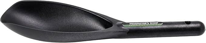 ASR Outdoor 12.5 Inch Prospecting Large Sand Scoop Plastic Trowel for Metal Detector Gold Panning, Black