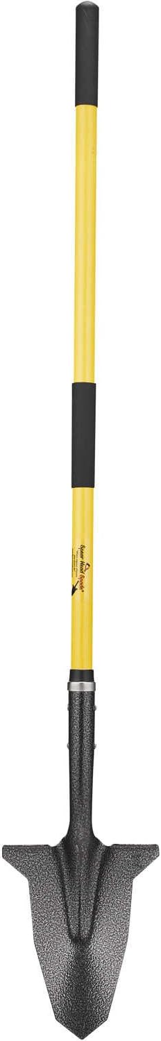 Spear Head Spade SHLF2 58" Garden Spade Shovel - Digging Shovel with a 9" x 11" Beveled Blade, Steel-Reinforced Fiberglass Long Handle & 2 Cushioned Grips - Digging Spade for Gardening
