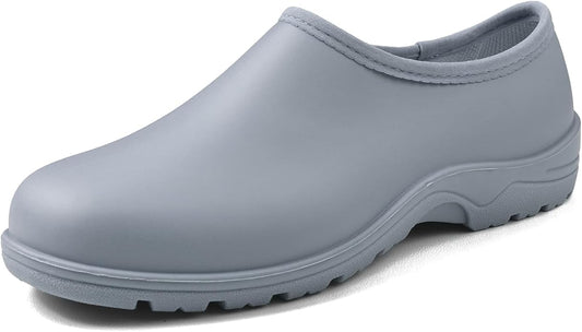 DKSUKO Waterproof Garden Shoe for Women Outdoor Slip-On Rain Boots Short Ankle Work Shoes and Garden Clogs with Comfort Insole