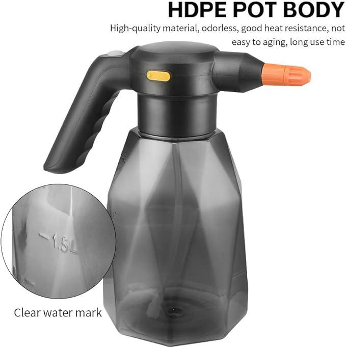 Electric Spray Bottle for Plants, 0.5Gal Continuous Mist Watering Can with Adjustable Nozzle, Automatic Plant Mister，Indoor Watering Can for Plants