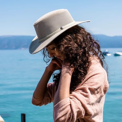 American Hat Makers Cabana Wide Brim Sun Hat | Handcrafted, Breathable, UPF 50 & Water-Resistant | Perfect for Outdoors