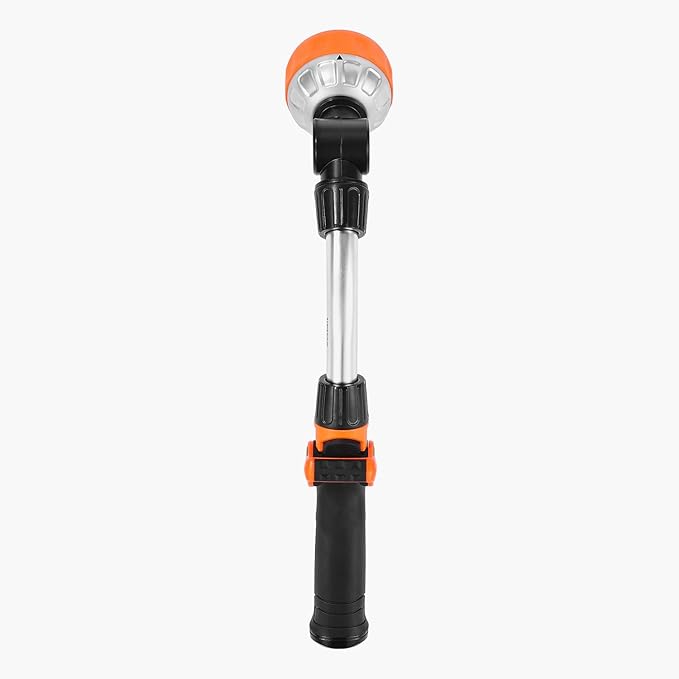 VEVOR Watering Wand, 15-Inch Robust Yard Hose Stick with 8 Spraying Modes & 180° Pivoting Head, Extended Hose Spray Apparatus with Thumb Operated On/Off