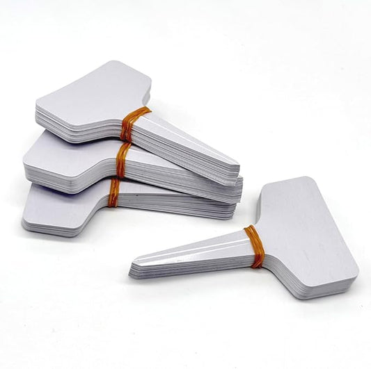 100 Pack Plastic T-Type Plant Labels (NO PENS) Waterproof Garden Marker Plant Markers Outdoor Indoor Herb Garden Labels Plant Tags Nursery Tags