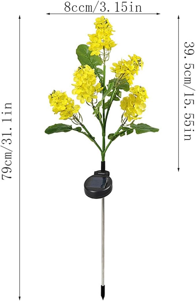 Garden Solar Lights Flowers, Automatic Lighting at Night, Waterproof Garden Decor for Yard Patio Pathway Lawn, Gardening Gifts for Women, Christmas Decoration, 5 Flowers