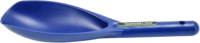 ASR Outdoor 12.5 Inch Prospecting Large Sand Scoop Plastic Trowel for Metal Detector Gold Panning, Blue