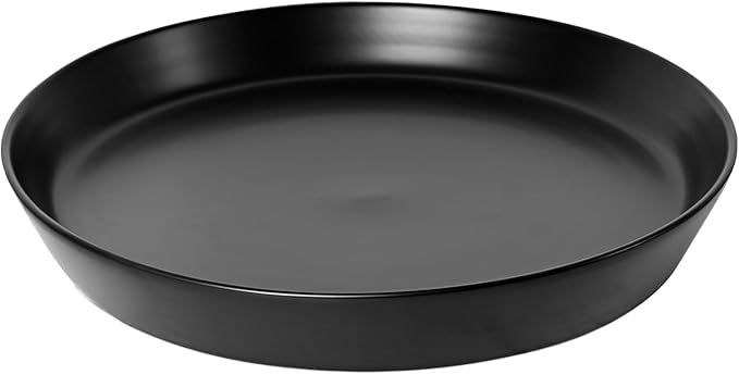 2 Pack 8 Inch Flower Pot Saucers - 9 Inch (8.7 Inch) Ceramic Plant Saucer for Outdoors & Indoors - Glazed Ceramic Plant Pot Trays for Water Drainage - Durable & Stylish Round Plant Tray