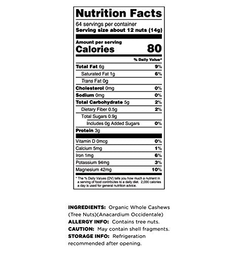 Terrasoul Superfoods Organic Raw Cashews, 4 Lbs (Pack of 2), Premium Quality for Snacking, Baking, and Culinary Creations