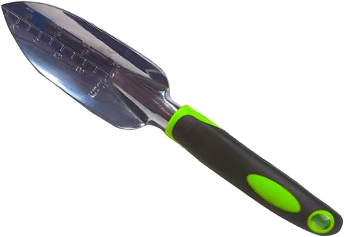 Garden Tool Set 3 Piece Gardening Tool with Rubber Non-Slip Handle, Heavy Duty Trowel Transplant Hand Rake Gardening Kit Lawn Garden Gifts