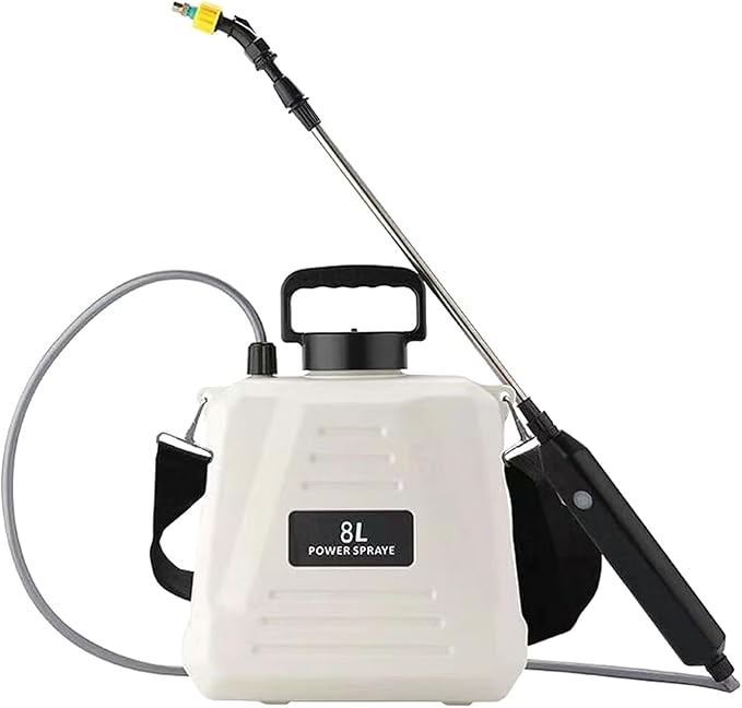 Battery Powered Sprayer 2 Gallon, 2025 Upgraded Electric Garden Sprayer with 3 Nozzles & 4 Spray Modes,Rechargeable Handle, Retractable Wand and Adjustable Shoulder Strap for Weed Killer, Lawn, Yard