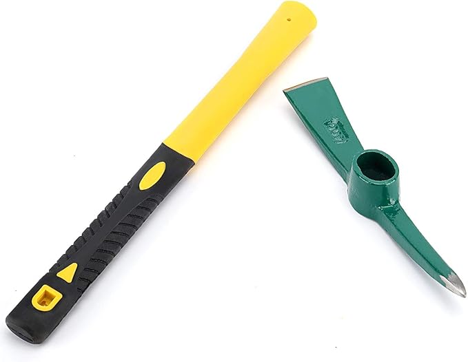 15 Inch Mattock Weeding Hoe, Dual Head Pick Axes Garden Tools Non-Slip Handle for Cultivating Vegetable Yard Garden Flower Beds Planting Prospecting Camping