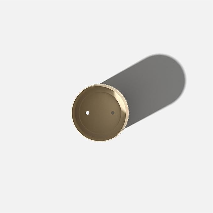 Veradek Demi Series Round Planter w/ Stand for Porch/Patio | Durable Plastic-Concrete & Wooden Stand | Modern Décor for Tall Plants, Flowers