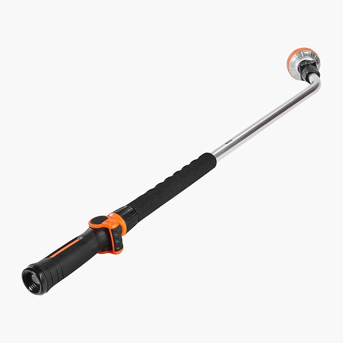 VEVOR Watering Wand, 36-Inch Extra Long Heavy Duty Garden Hose Wand with 8 Spray Patterns & 180° Swivel Head, Long Hose Nozzle Sprayer with on/off Thumb Control, Ideal for Hanging Baskets