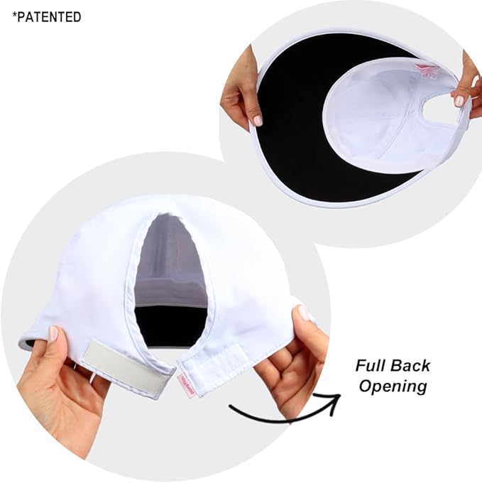 Ponyflo Sunblocker Wide Brim Hat - Oprah Awards Best Sun Hat - UV 50 Protection - Ponytail Sunhat for Women