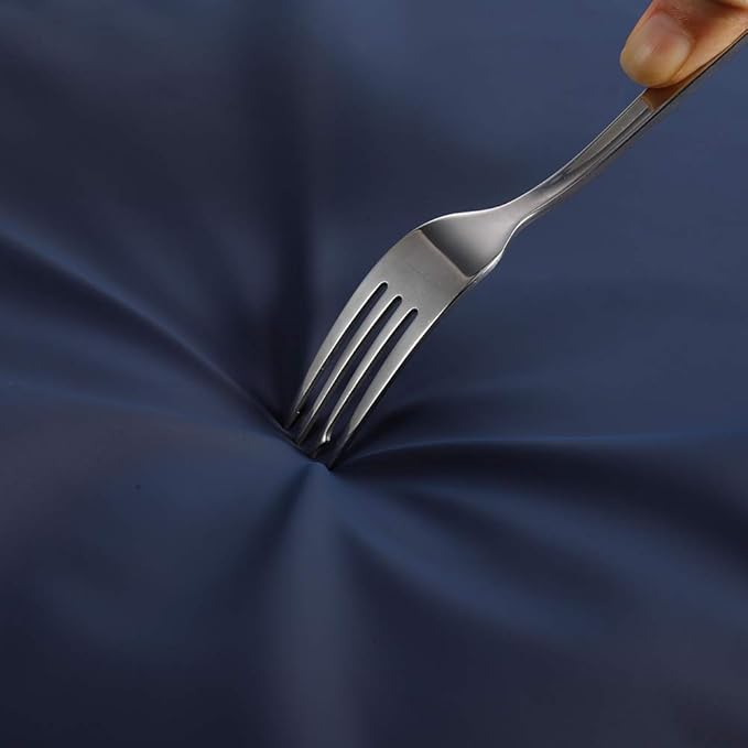 VWELL Waterproof PVC Apron, 41.5'' Long, Blue, Unisex Adult, Kitchen Cooking Work Apron