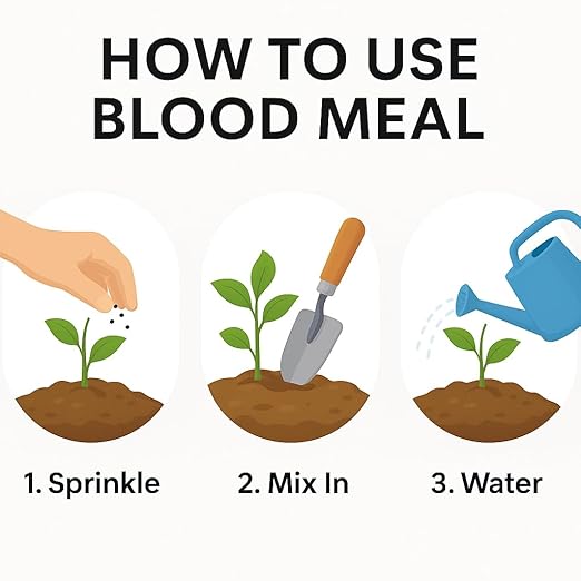 𝐁𝐄𝐒𝐓𝐒𝐄𝐋𝐋𝐄𝐑 Organic Blood Meal Fertilizer by Gardenera - 12-0-0 NPK - All-Natural Plant Food Source of Nitrogen for Organic Gardening, Flowers, Vegetables, Trees & Shrubs - 4 QUARTS