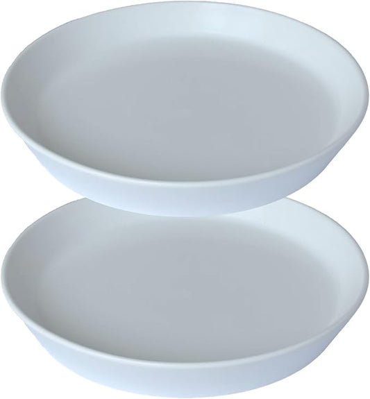 Plant Saucer Tray of 2 Pack 6 Inch, 7 inch (6.7 Inch) Plant Saucer Tray, Heavy Duty Glazed Ceramic Plant Saucers for Indoors & Outdoor, Flower Plant Water Trays for Pots Planter