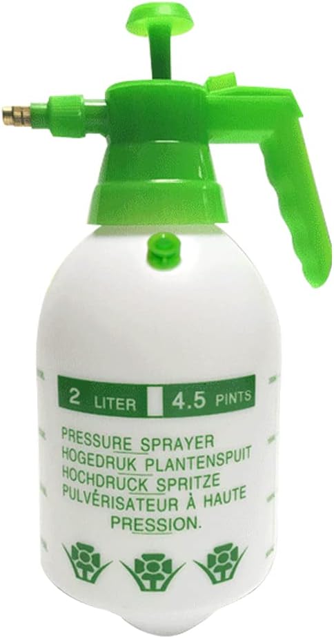 Garden Pump Sprayer, 0.5Gallon/68oz Hand-held Lawn Pressure Spray Bottle with Safety Value&Adjustable Nozzle (Green)