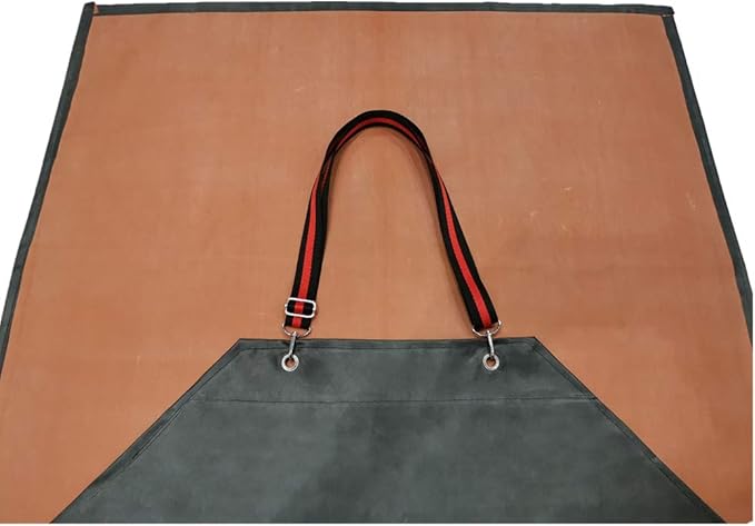 Thick Rubber Apron, 47.2 x 33.5 Inch Waterproof, Long Chemical Resistant, Adjustable for Dishwashing, Cleaning Fish, Gardening, Lab Work, Butcher and Dog Grooming, Grey