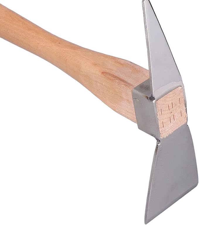 Pick Mattock Hoe, Pick Axe Tool Pick Axes for Digging Pick Axe Simple Practical Fine Workmanship Stainless Steel Wood Material Digging Tools