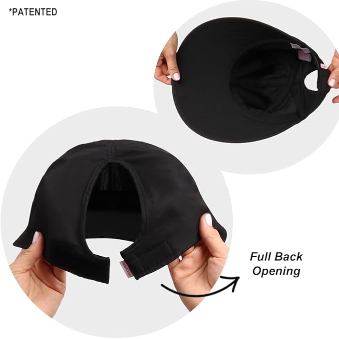 Ponyflo Sunblocker Wide Brim Hat - Oprah Awards Best Sun Hat - UV 50 Protection - Ponytail Sunhat for Women