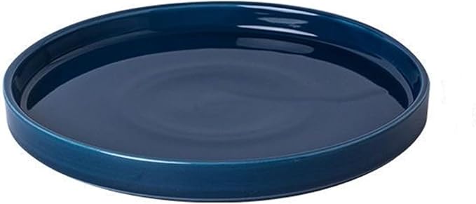 Ceramic Plant Saucer Pot Tray 10 Inch, Blue Planter Saucers 5 7 9 10 12 Inch for Indoors Outdoor, Flower Pot Saucers for Holding Water Drips and Soil