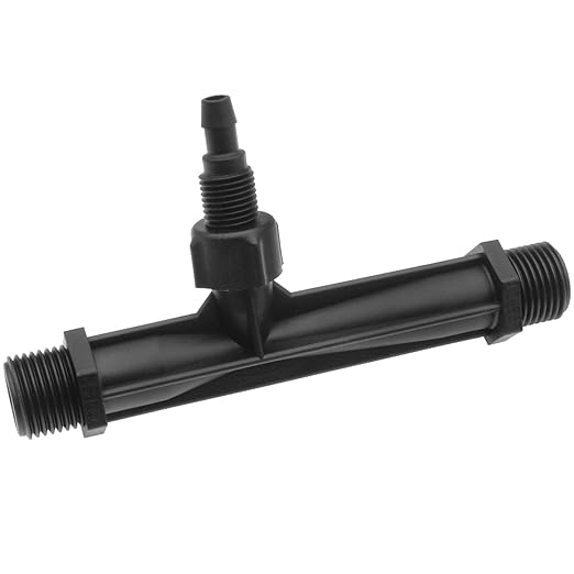 1 PCS Black Venturi Injector 1/2 Inch Venturi Fertilizer Injector Outdoor Agricultural Irrigation Equipment Tools (G1/2")