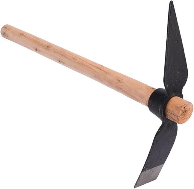 Pick Mattock Hoe, Garden Heavy Duty Axe Hand Multipurpose Picks Tool Forged Weeding for Gardening Loosening Soil Camping Digging Seeding Turnin Ng Tools