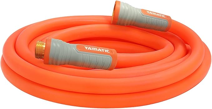 YAMATIC Heavy Duty Garden Hose 5/8 in x 15 ft with Swivel Fitting, Super Flexible Water Hose, All-weather, Lightweight, Burst 600 PSI